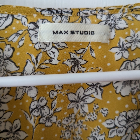 Max studio midi dress, yellow Small - Picture 3 of 8
